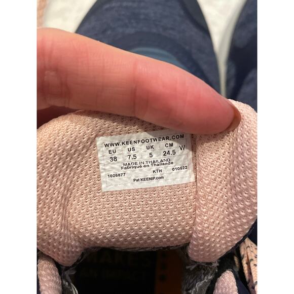 KEEN Terradora Flex Mid Height Waterproof Hiking Boots 7.5 Vintage Indigo/Peach - Picture 11 of 12